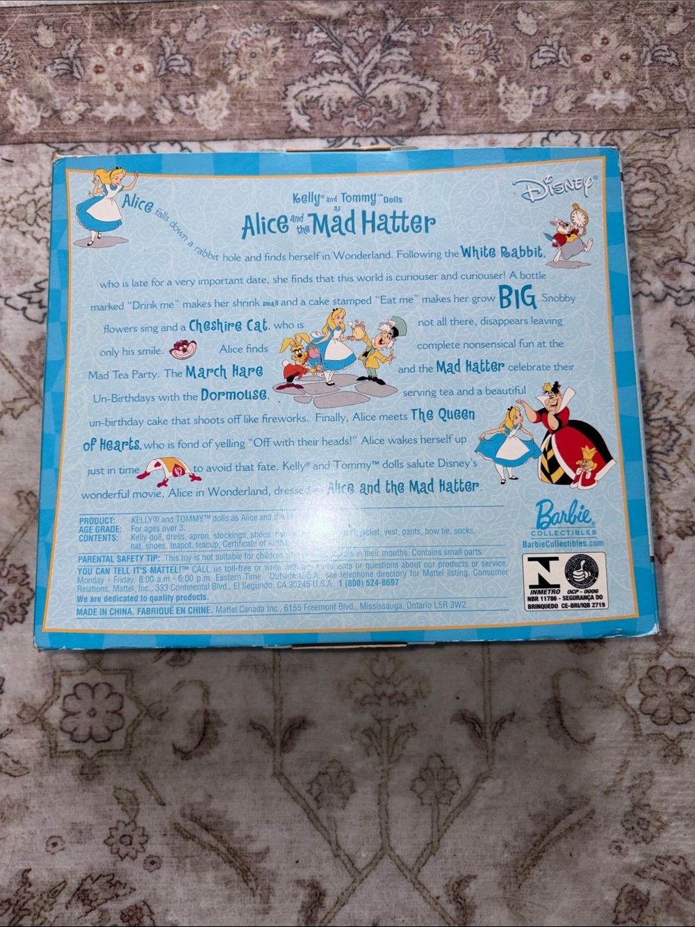 Barbie Kelly & Tommy Alice in Wonderland Set - 2002 Mad Hatter & Alice - Picture 5 of 9